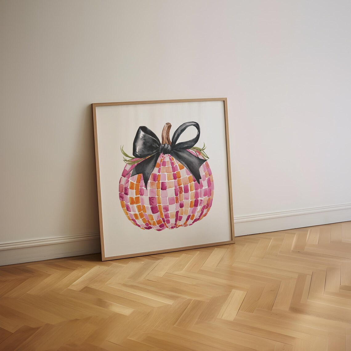 Disco Pumpkin Boho Halloween Autumn Art Print - Image 2