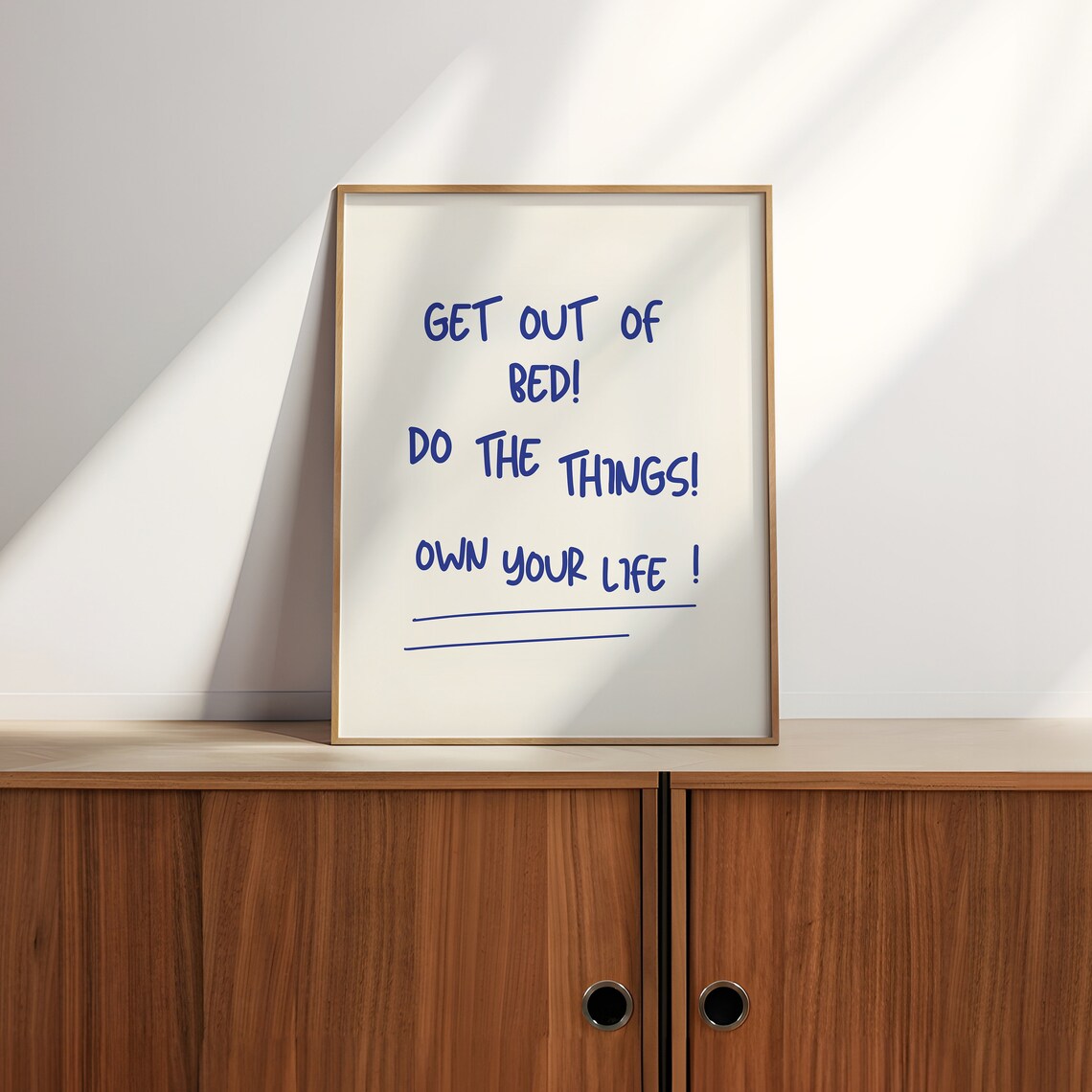 Get Out Of Bed, Do The Things Quote Art Print - Image 2