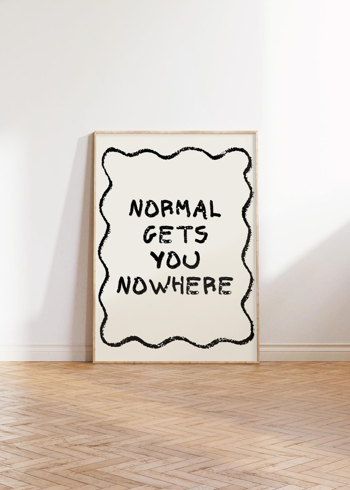 Normal Gets You Nowhere Retro Aesthetic Decor Trendy Wall Art Prints Inspirational Wall Art Quotes Quirky Wall Art