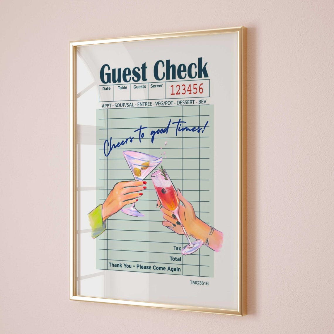 Aperol Spritz Guest Check Poster Print