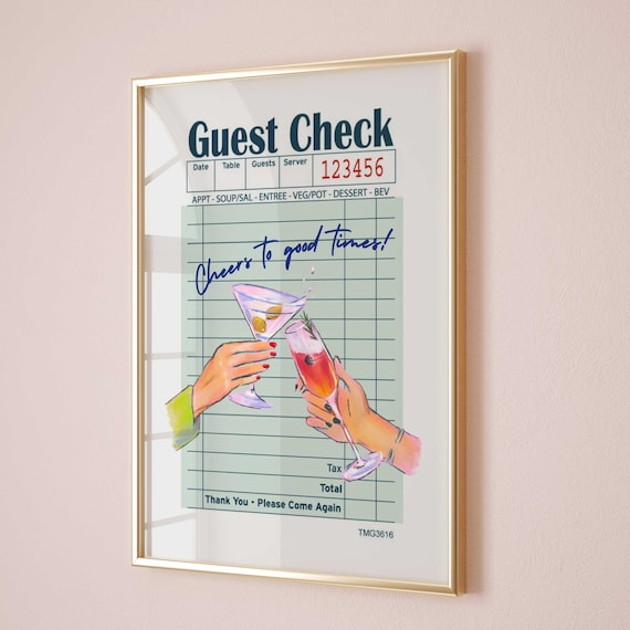 Aperol Spritz Guest Check Poster Print
