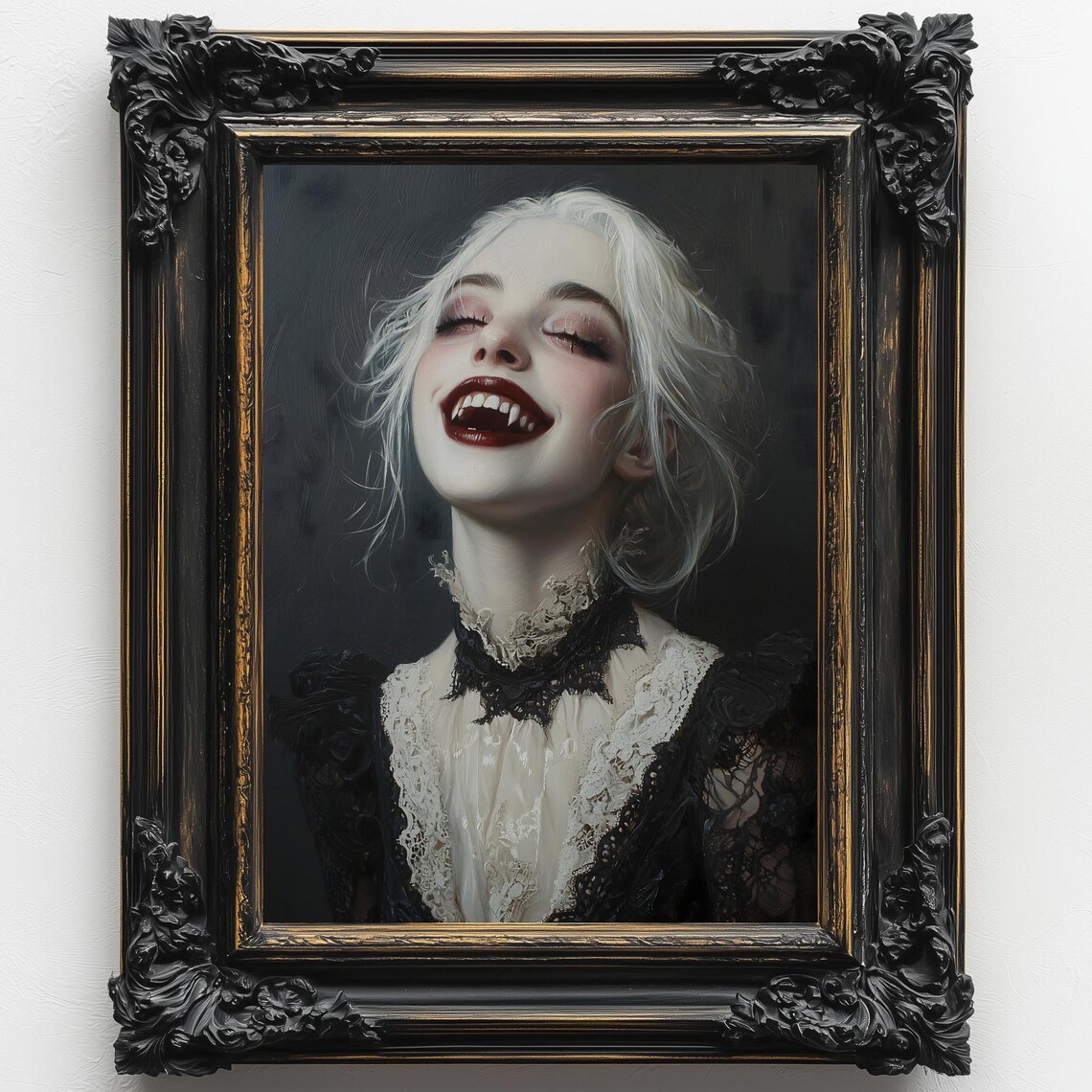 Vampire Lady Gothic Dark Academia Decor Art Print
