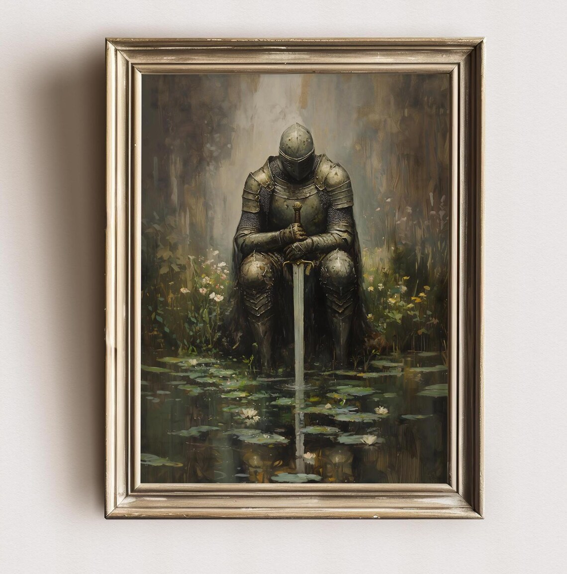 Medieval Knight Fantasy Art Print, Dark Academia - Image 2