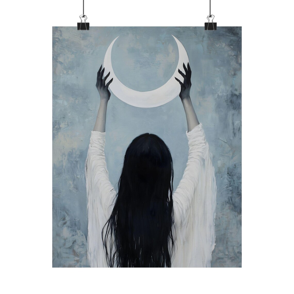 Selene Goddess of the Moon Art Print, Dark Academia - Image 2