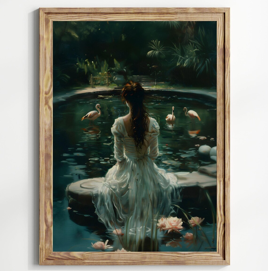The Pond, Dark Academia Gothic Victorian Art Print