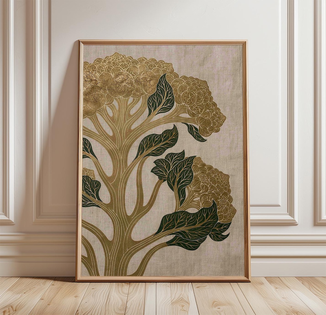 Romanesco Broccoli Botanical Kitchen Art Print