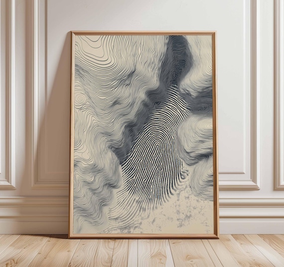 Abstract Line Art Poster, Minimalist Geometric Design