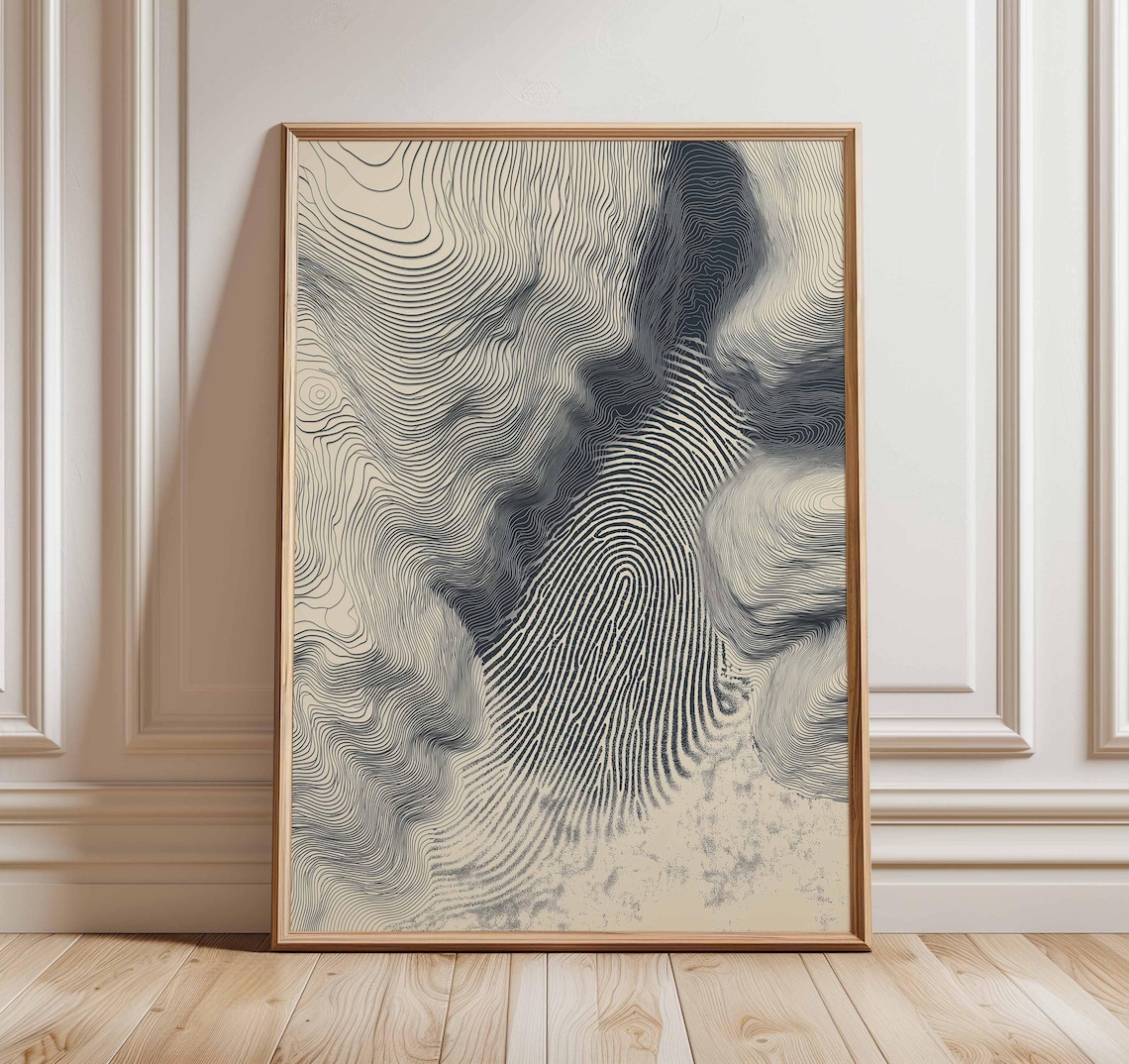 Abstract Line Art Poster, Minimalist Geometric Design