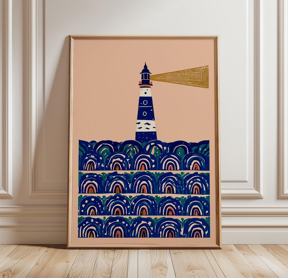 Lighthouse Coastal Nautical Art Print