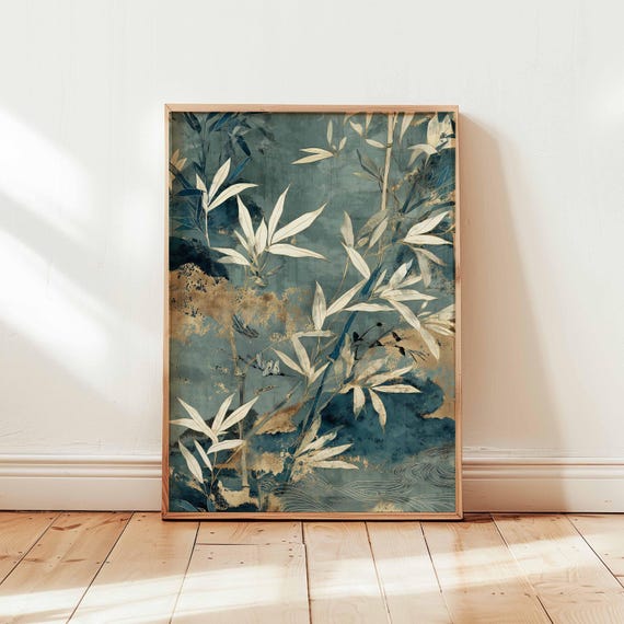 Bamboo Botanical Poster, Japanese Zen Nature Decor
