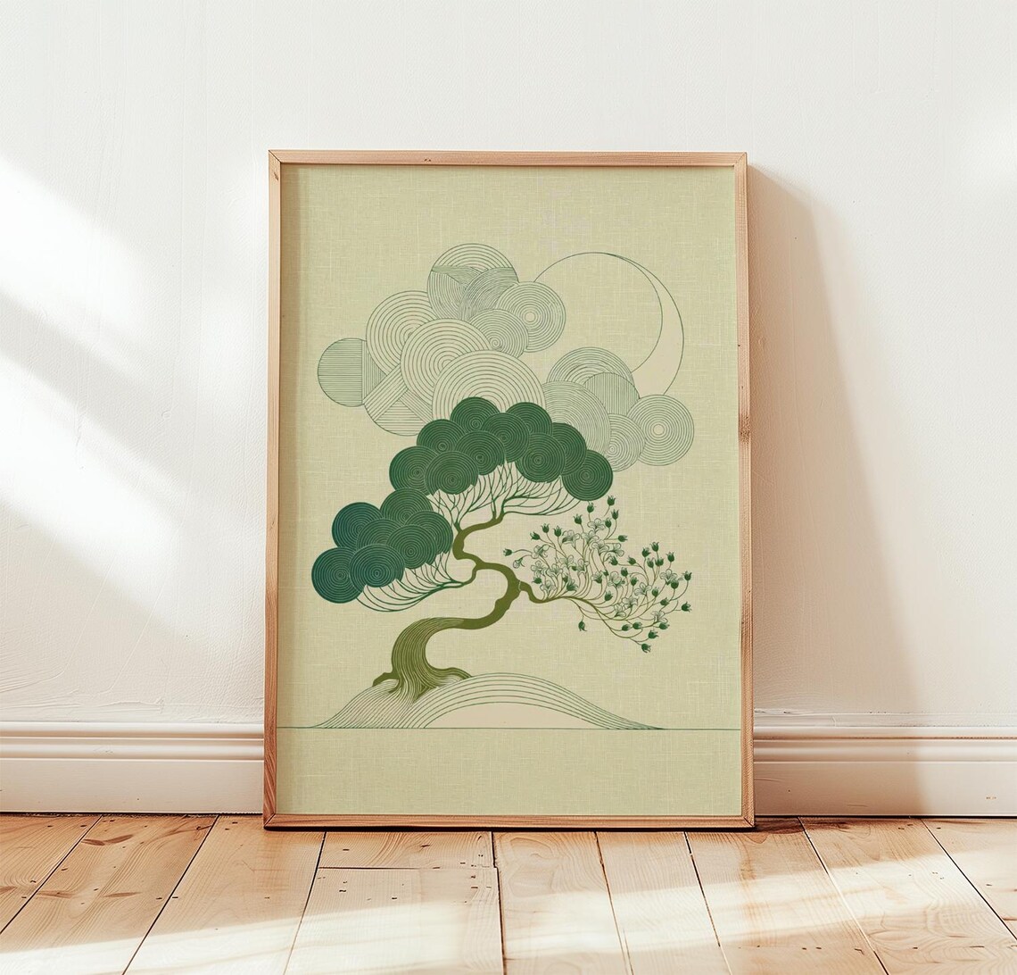 Green Bonsai Sage Celestial Poster