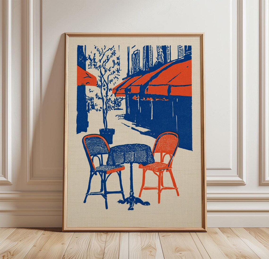 Cafe Terrace Vintage Paris Bistro Art Print