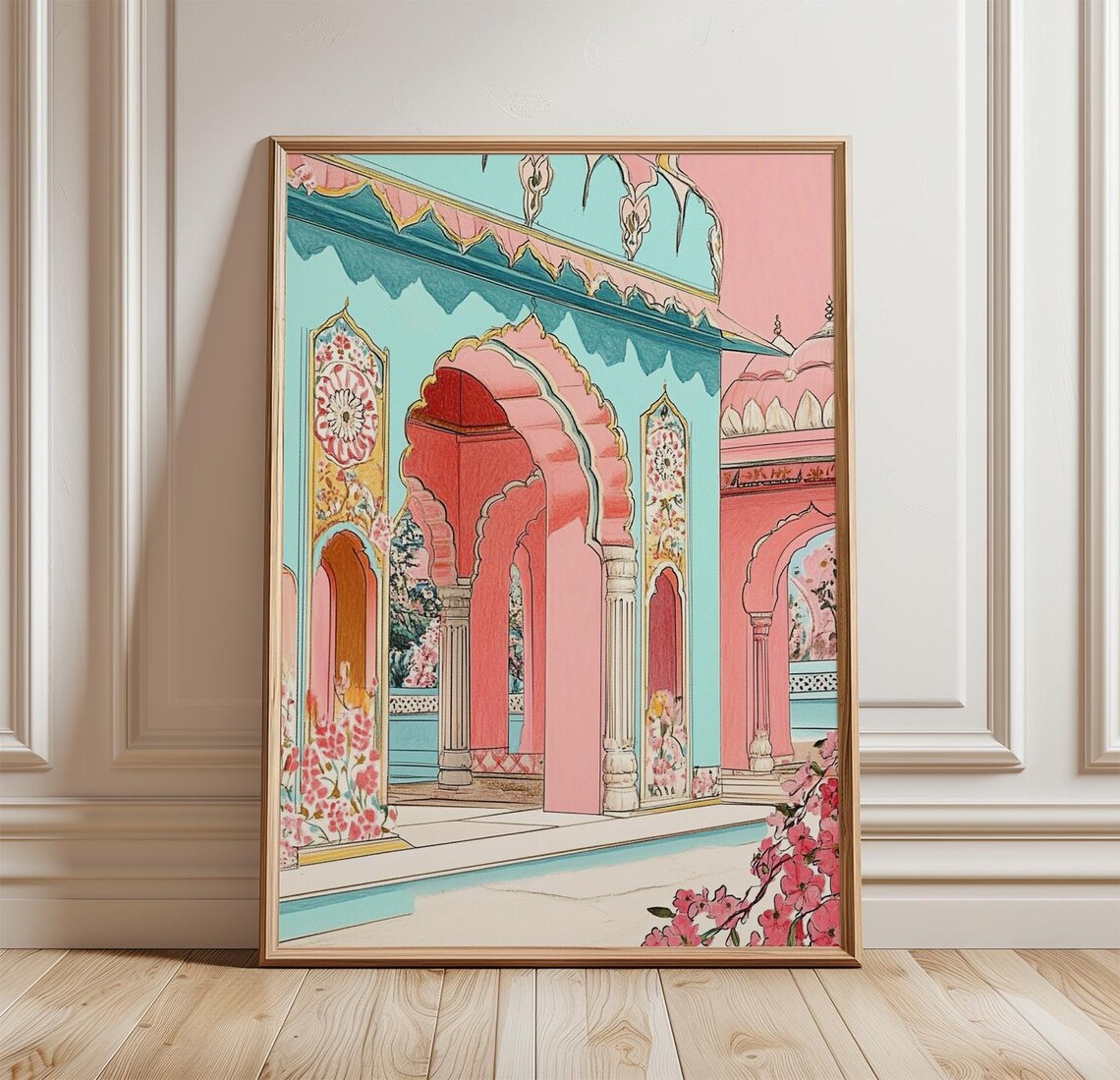 Jaipur Palace Poster, Indian Architecture Travel Print