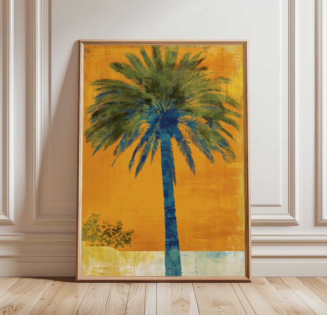 Palm Tree Poster, Mid Century Modern Tropical Art Print