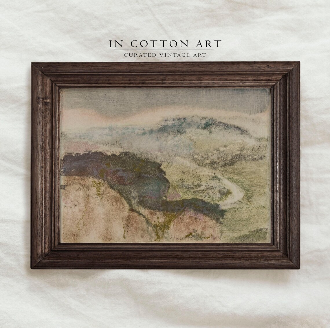 Vintage Pastel Abstract Landscape Art Print - Image 4