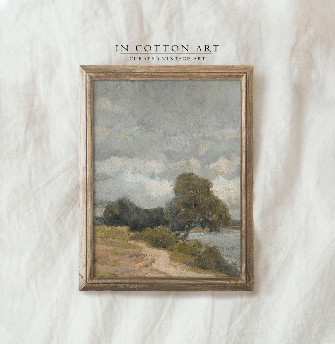 Rustic River Landscape, Vintage Farmhouse Art Print - Image 4