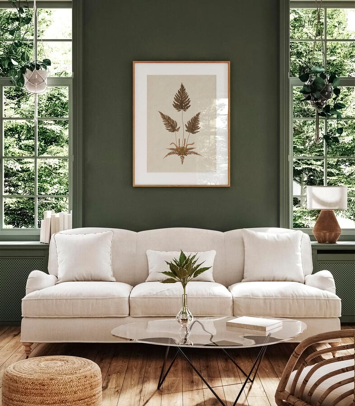 Antique Neutral Fern, Vintage Botanical Art Print - Image 2
