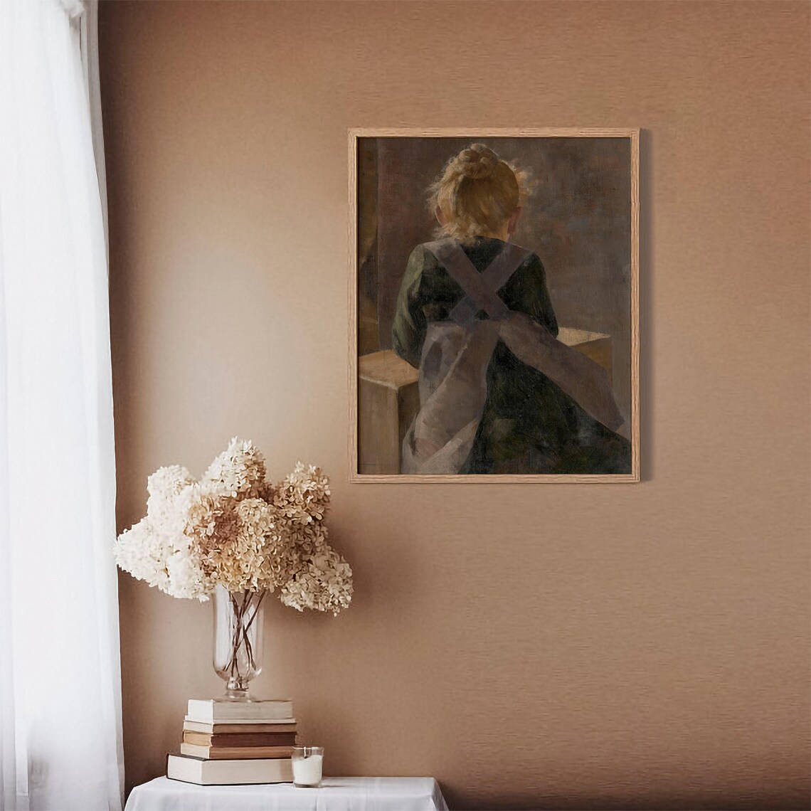 Moody Little Girl Portrait, Vintage Farmhouse Art Print - Image 3