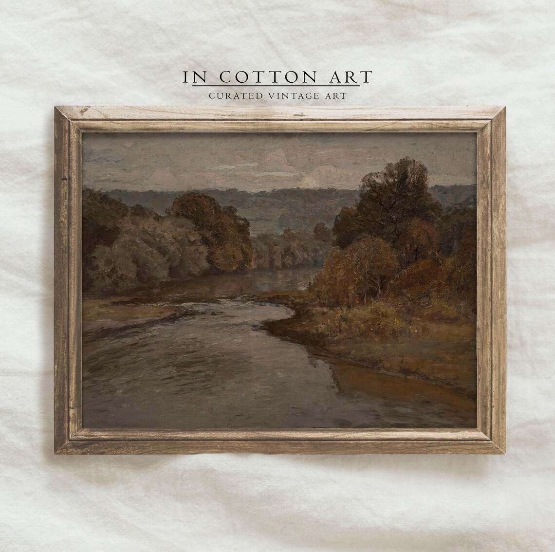 Vintage Moody Neutral Landscape, Rustic Art Print - Image 4