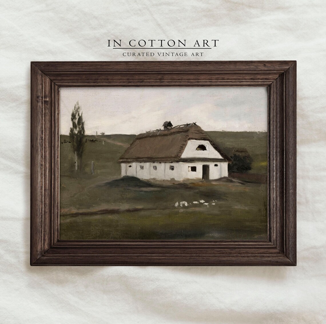 White Barn Vintage Rustic Cottage Wall Art Print - Image 3