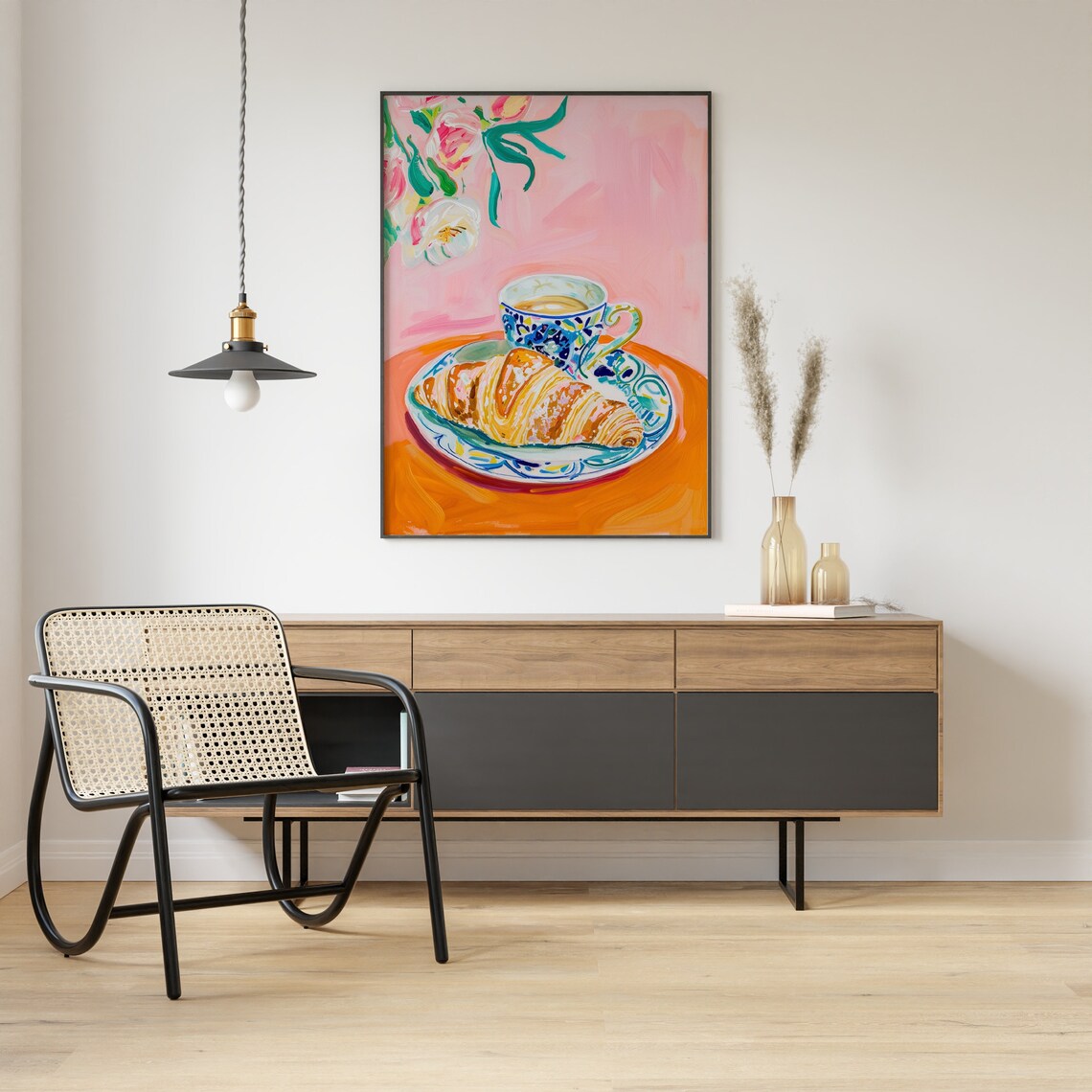 Vintage Croissant Poster, French Breakfast Art Print - Image 2