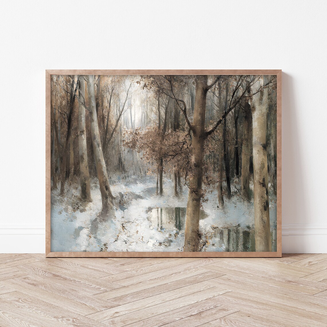 Forest Landscape Painting Vintage Autumn Landscape Art Print - Image 3