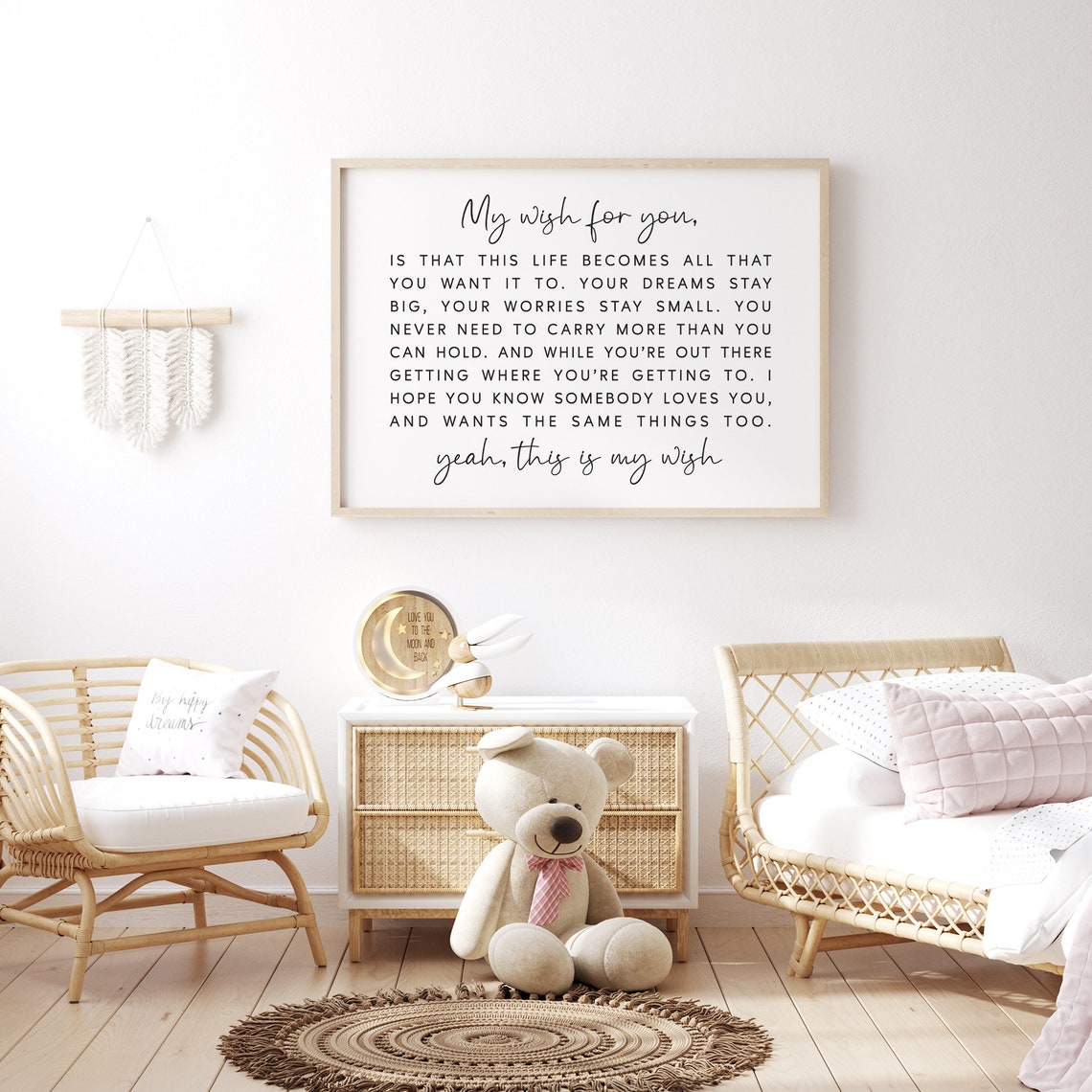 My Wish For You Nursery Quote Art Print - Image 3