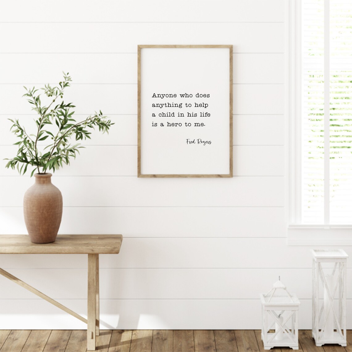 Fred Rogers Quote Inspirational Typography Art Print - Image 2
