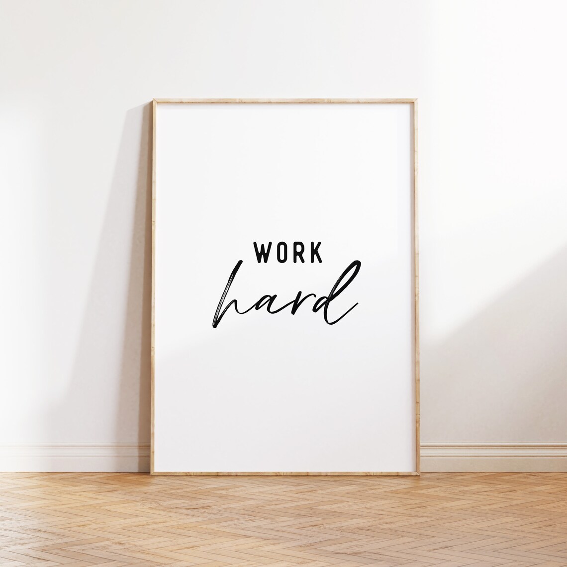 Work Hard Motivational Office Wall Art Print - Image 2