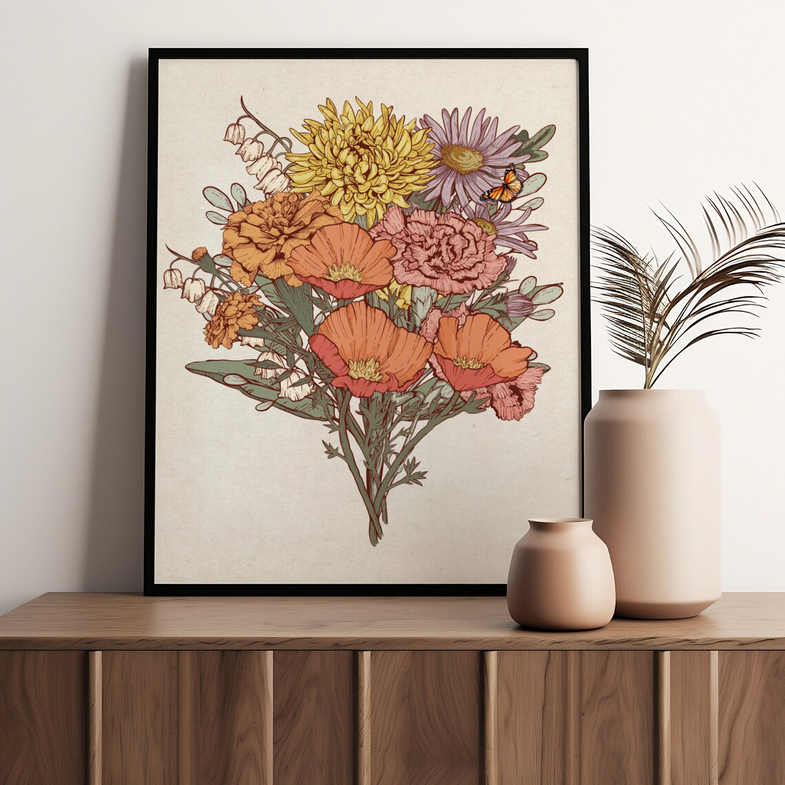 Our Family Birth Flower Bouquet, Grandma's Garden Art Print - Image 4