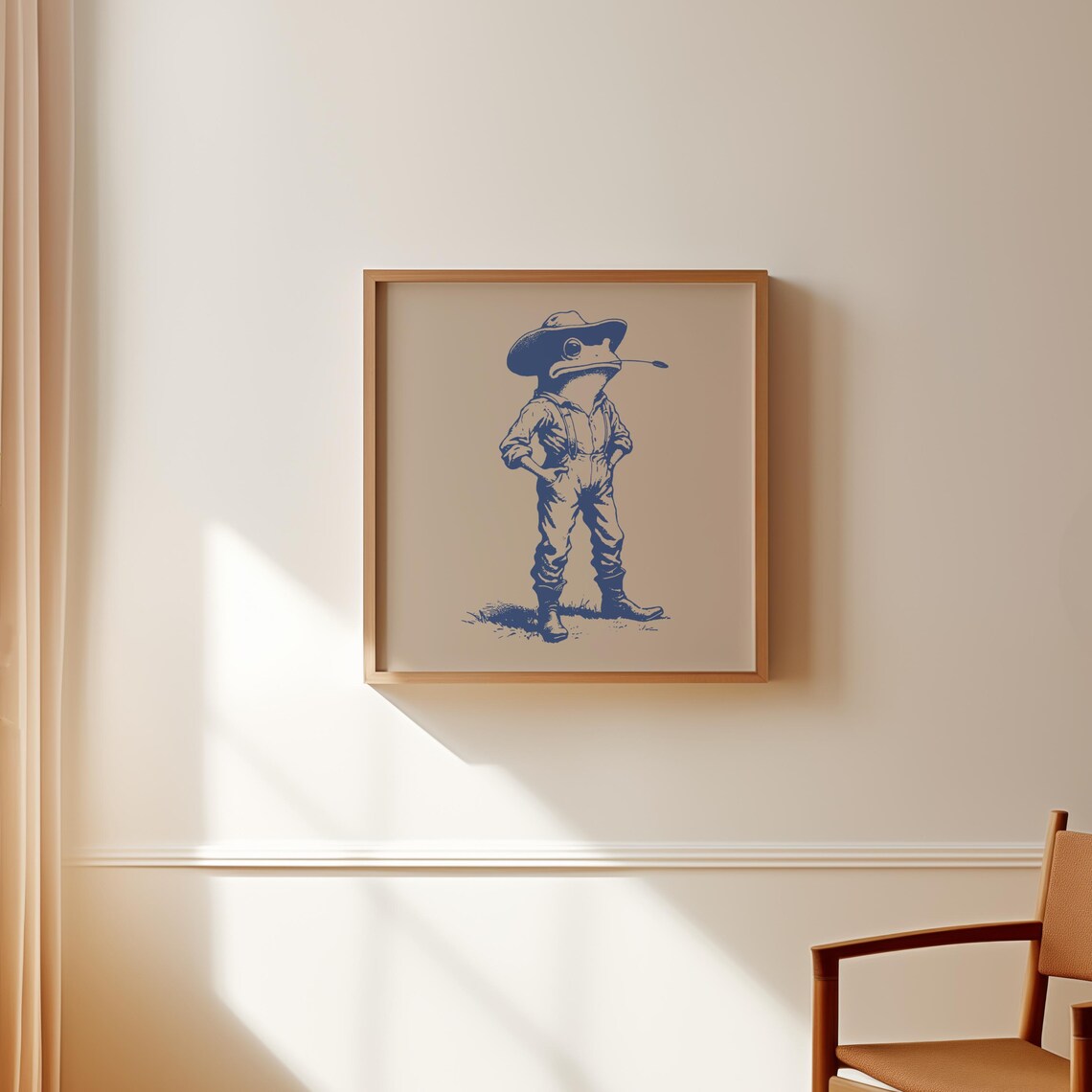 Cowboy Frog Farmer Poster, Southwest Desert Humor - Image 2