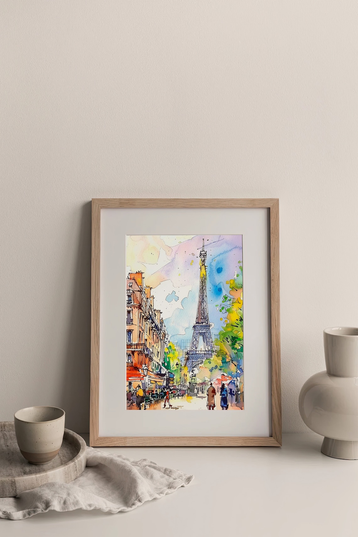 Paris Watercolor Travel Art Poster - Image 3
