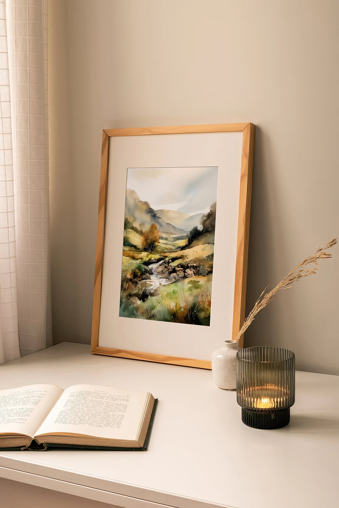 Brecon Beacons Watercolor Travel Poster, Wales Landscape - Image 3
