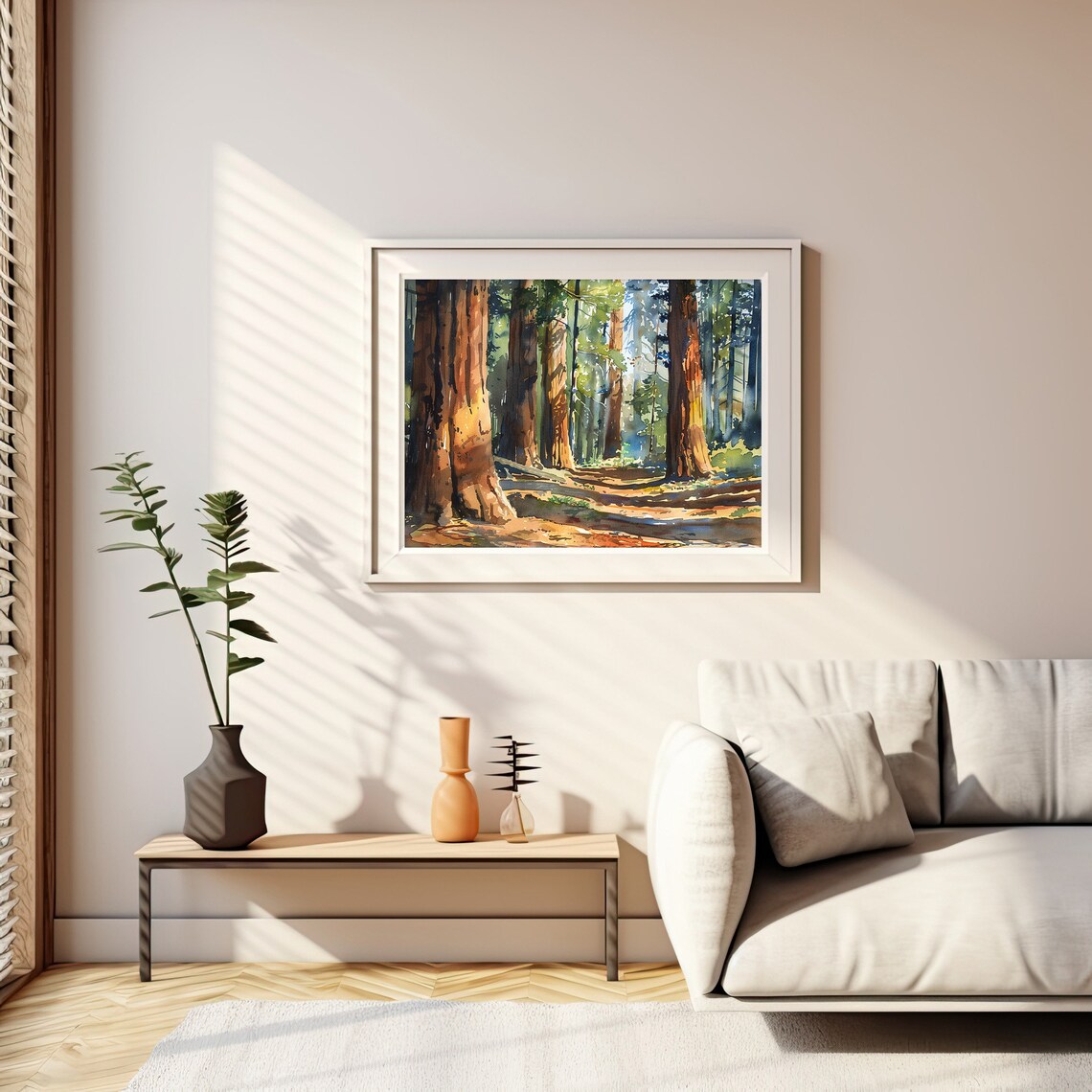 Sequoia National Park Watercolor Art Print, California - Image 2