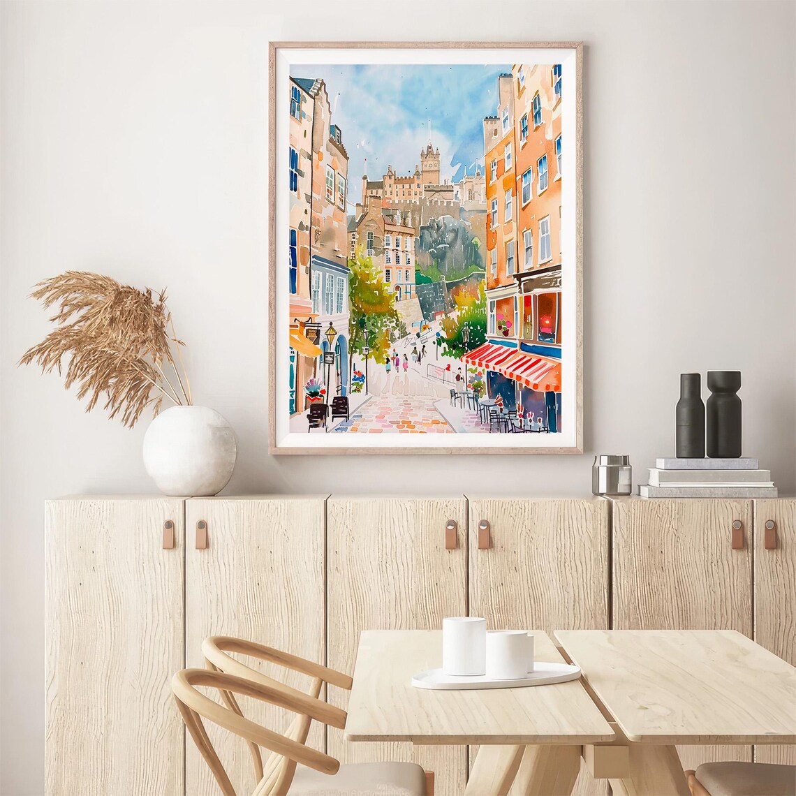 Edinburgh Watercolor Cityscape Travel Poster - Image 5