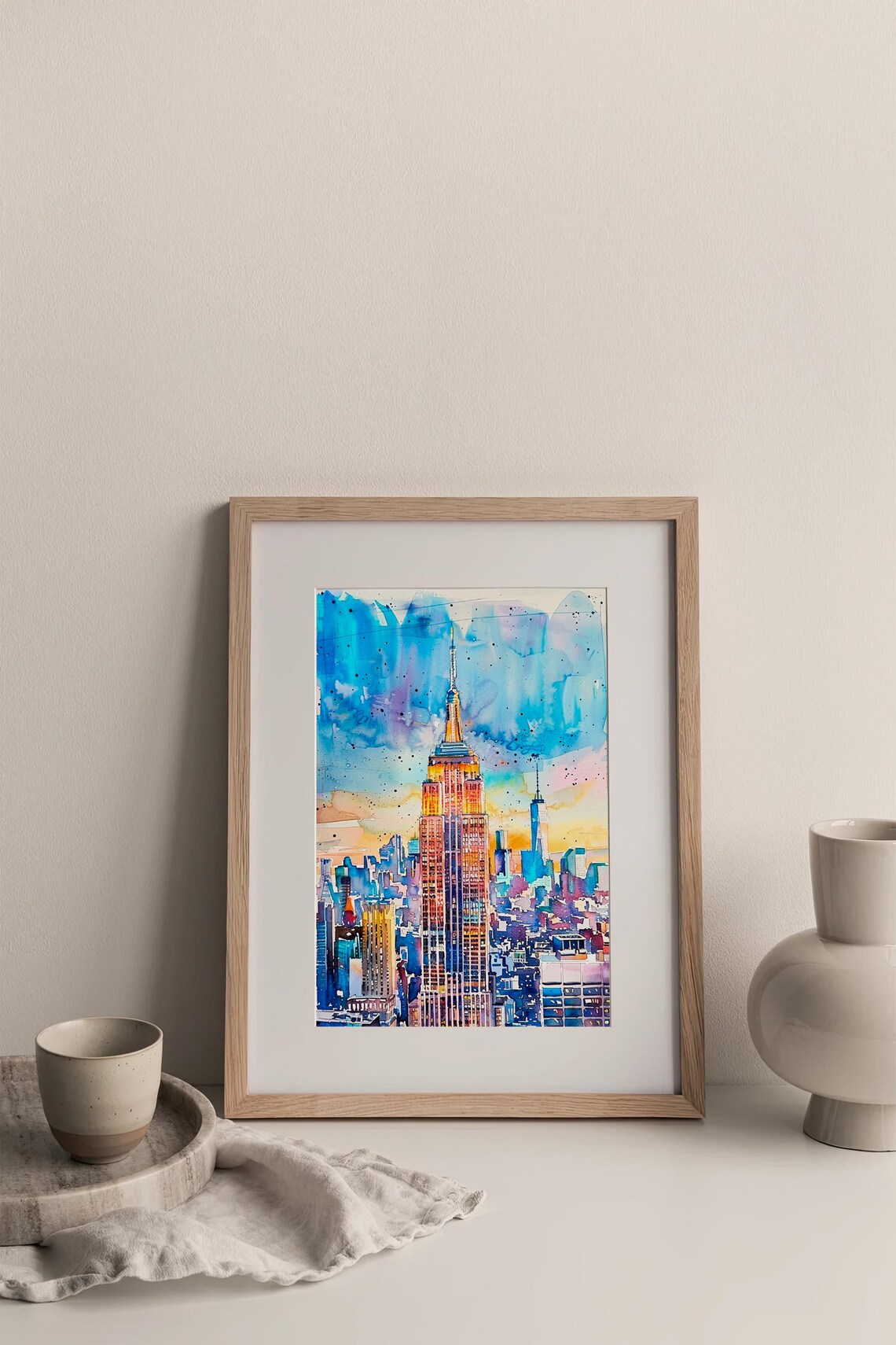 New York Watercolor Art Print, Empire State Building - Image 3