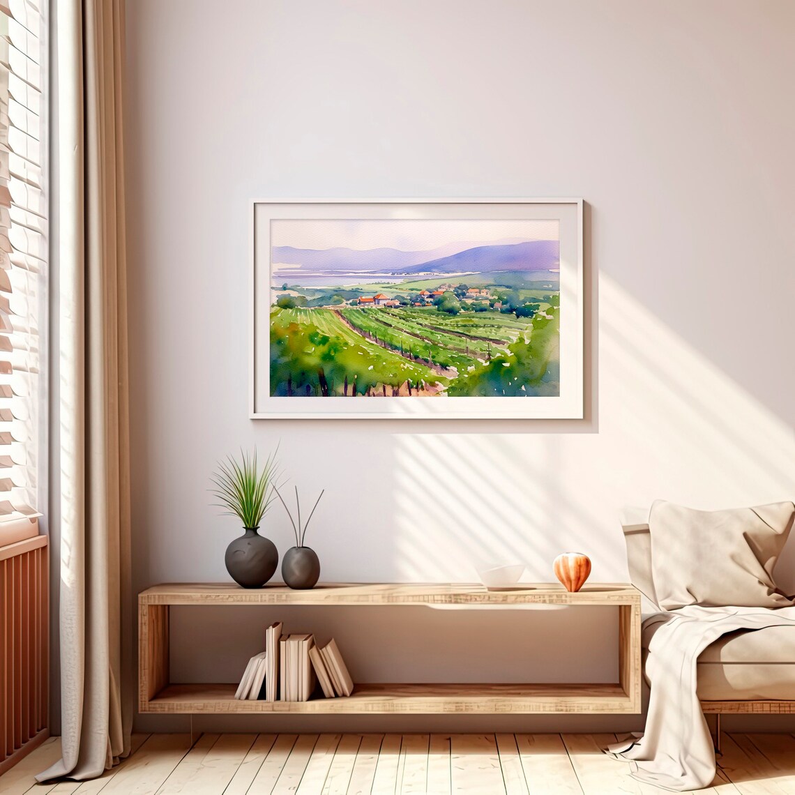 Winery Estates Watercolor Painting, Napa Valley - Image 5