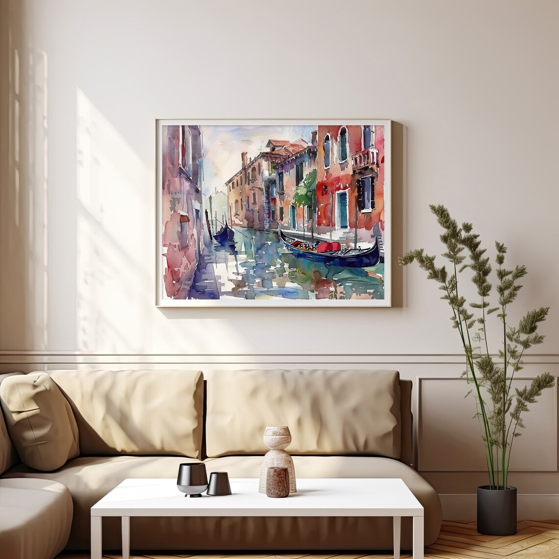Venice Watercolor Travel Poster, Italian Cityscape - Image 4