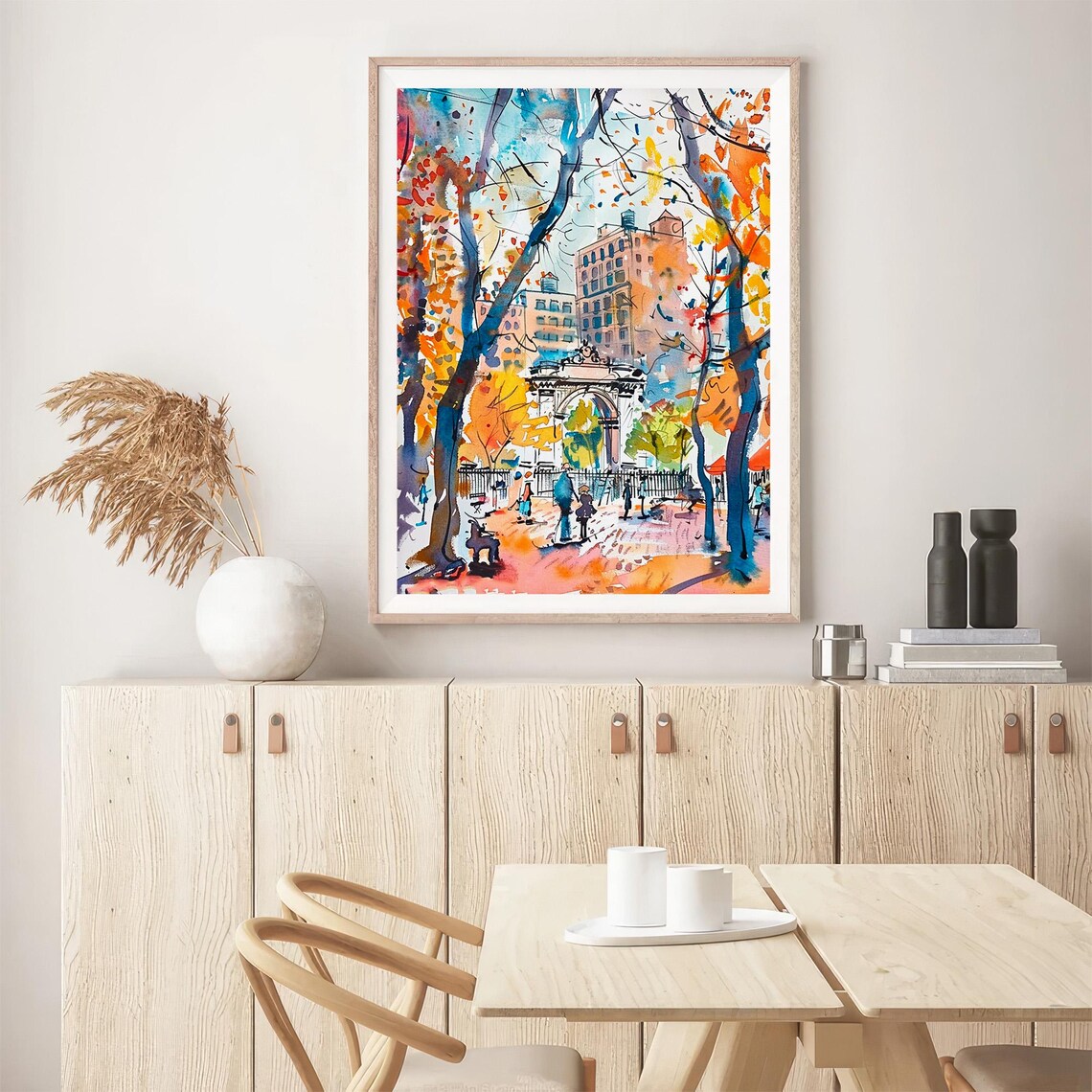 Washington Square Watercolor New York Travel Poster - Image 5