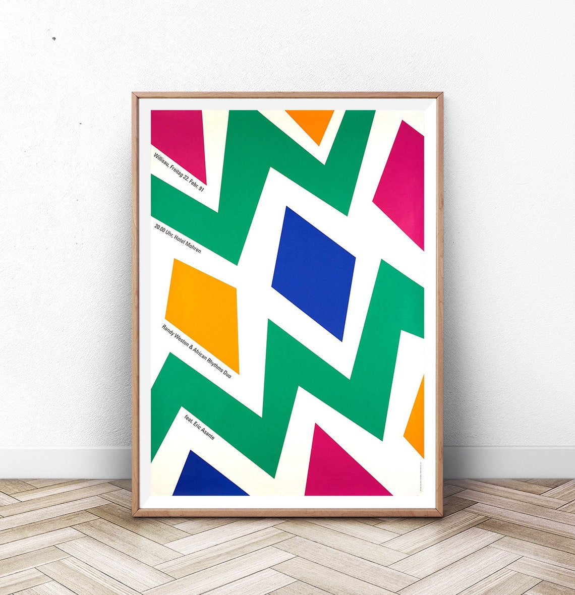 Randy Weston African Rhythms Duo Jazz Concert Geometric Art Poster