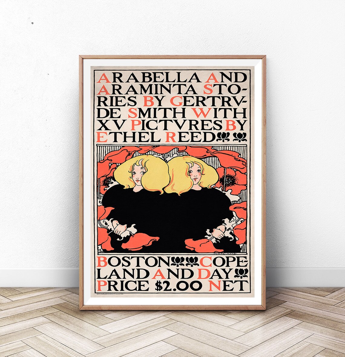 Ethel Reed Arabella And Araminta Stories Art Nouveau Book Poster