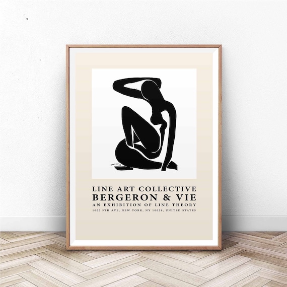 Exhibition Art Print Flower Print Exhibition Poster Exhibition Poster Vintage Van Gogh Monet Matisse Inspired Line Art