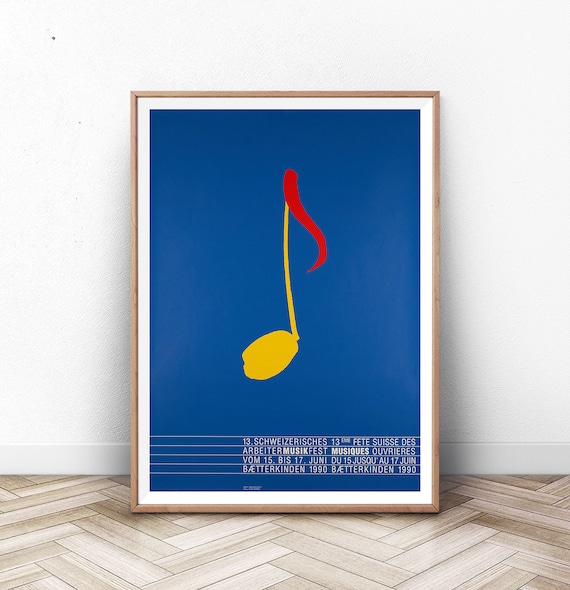 Music Museum Exhibition Poster, Mid-Century Modern Art Print