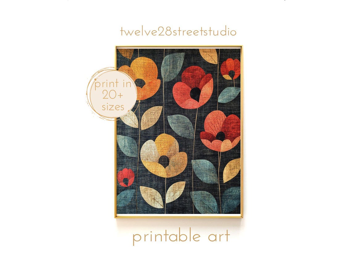 Vintage Rustic Textile Pattern Instant Downloand Artwork Print In 20 Sizes Wall Art Vintage Wall Art Moody Wall Art