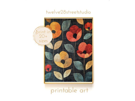 Vintage Rustic Textile Pattern Instant Downloand Artwork Print In 20 Sizes Wall Art Vintage Wall Art Moody Wall Art