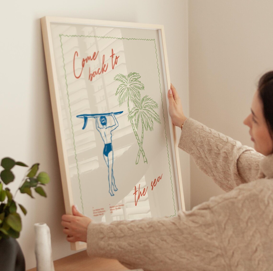 Vintage Coastal Bikini Art Print, Hand-Drawn Summer - Image 4