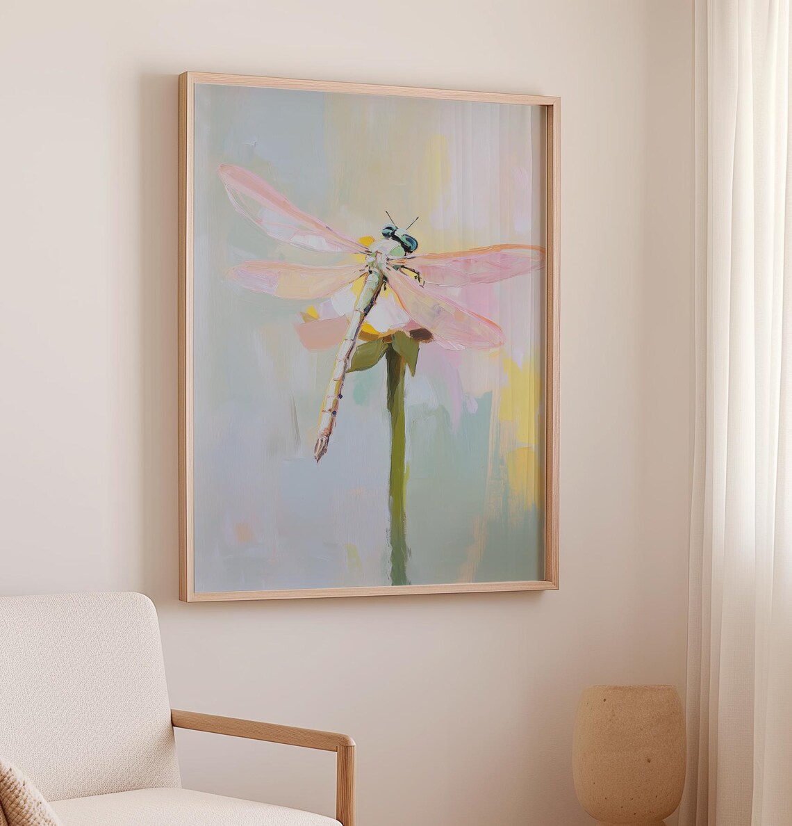Dragonfly Pastel Art Print, Nursery Decor - Image 2