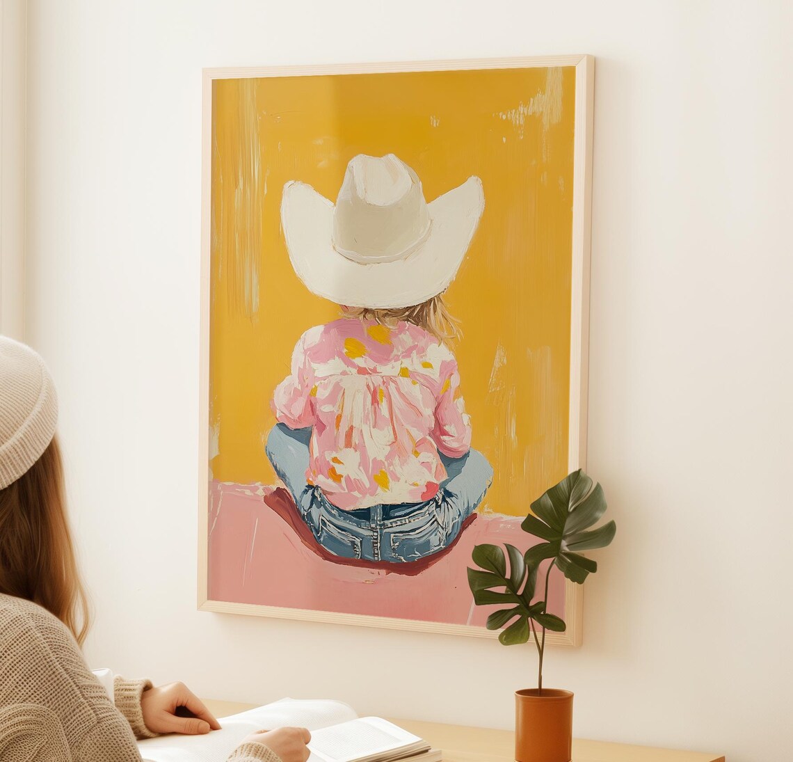 Cowgirl Nursery Decor, Trendy Western Art Print - Image 2