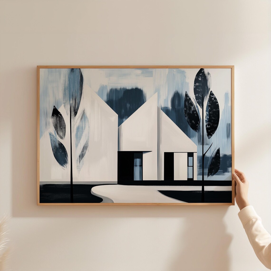 Modern Minimalist House - Abstract Trees Art Print - Image 6