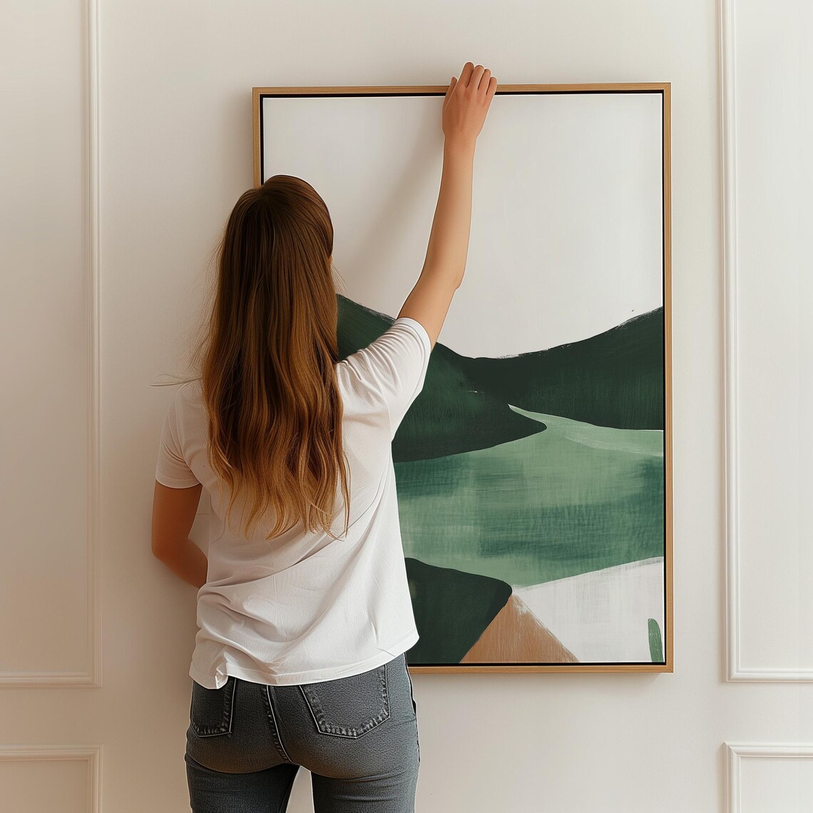 Minimalist River - Classic Mountain Art Print - Image 2